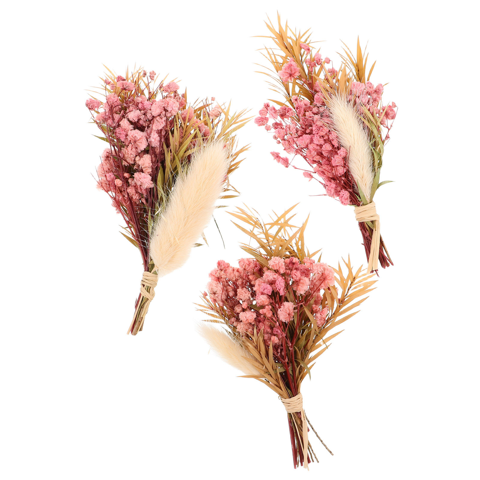 Florist Supply Vases - 3Pcs Mini Dried Floral Bouquet Natural