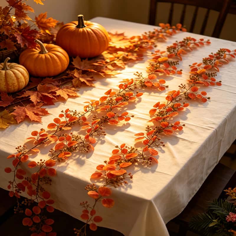 Eucalyptus Preserved - 1.8m Lifelike Autumn Eucalyptus Leaf Garland,