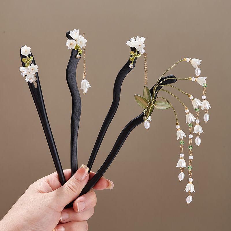 Florist Supplies - Wooden Flower Hairpin Vintage Convallaria Majalis