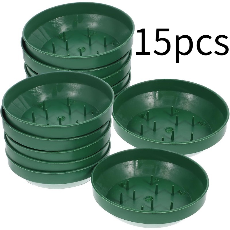 The Florist Supply - Green Plastic Round Flower ArranSynthetic Gemstoneent