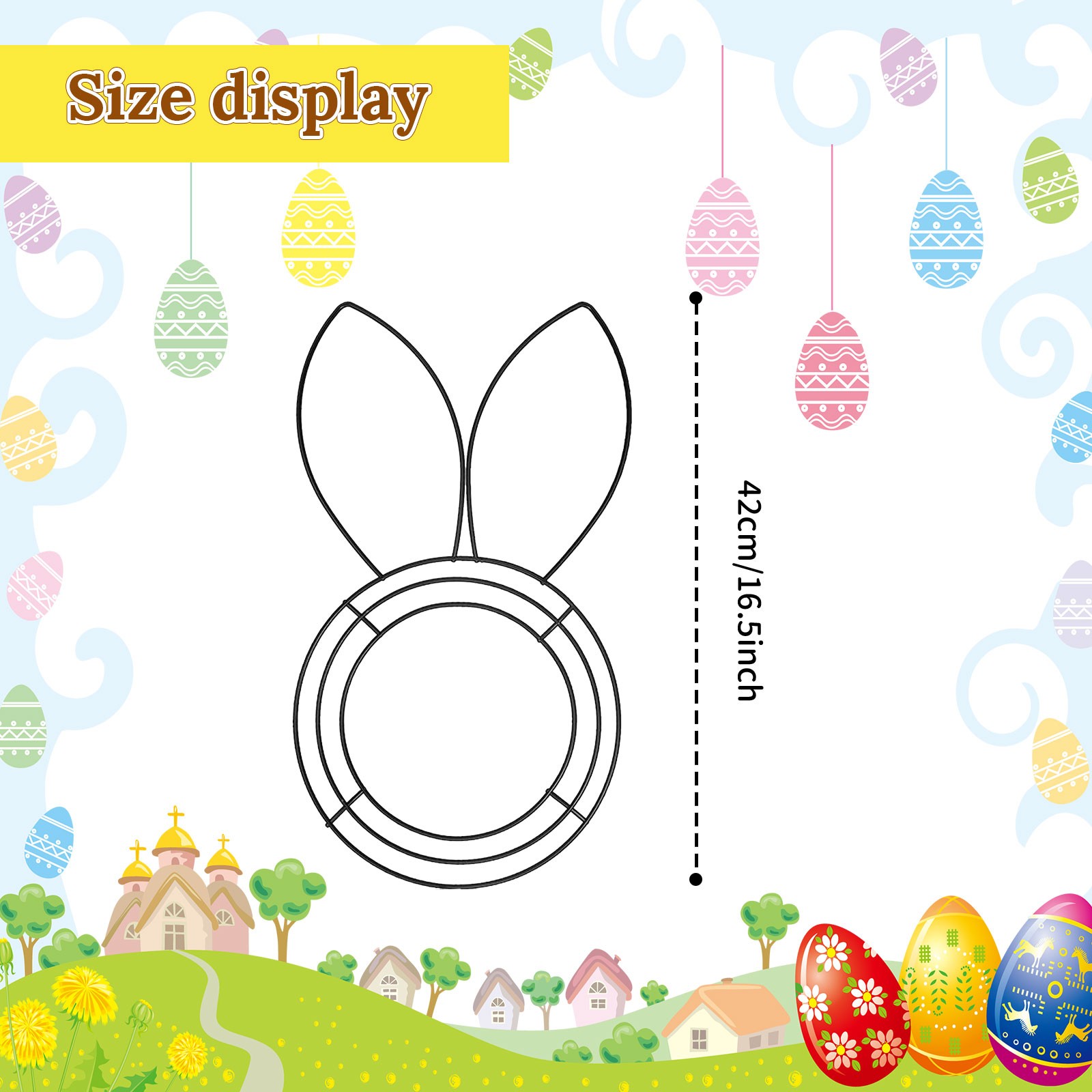 Easter Bunny Shaped Wire Wreat - огляд і ціна Wreath Form Wire