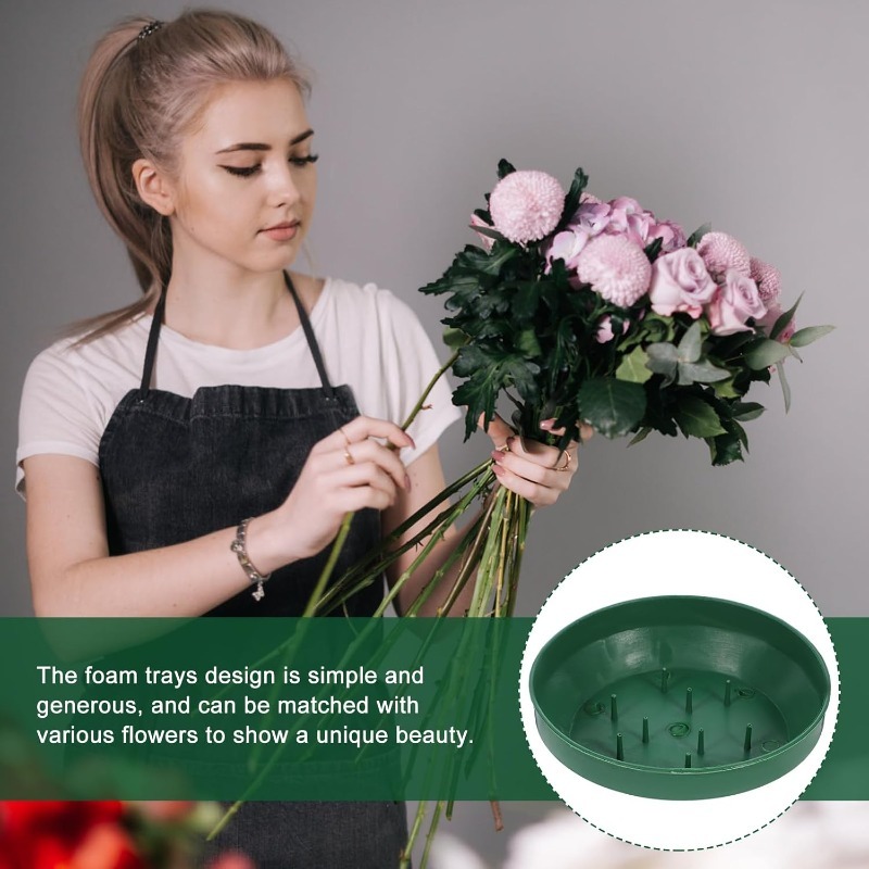 Green Plastic Round Flower Arr - огляд і ціна The Florist Supply