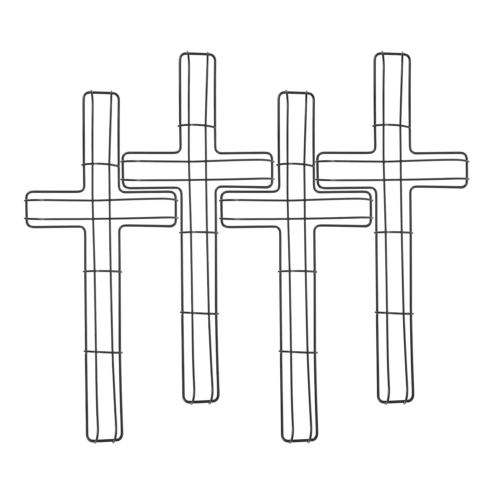 4Pcs Iron Flower Wreath Cross  - огляд і ціна Wreath Form Wire