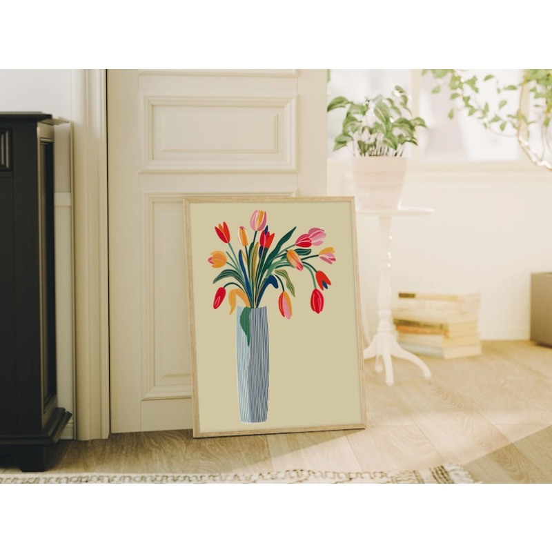 2pcs Tulip Flowers Canvas Wall - огляд і ціна Florist Supply Vases