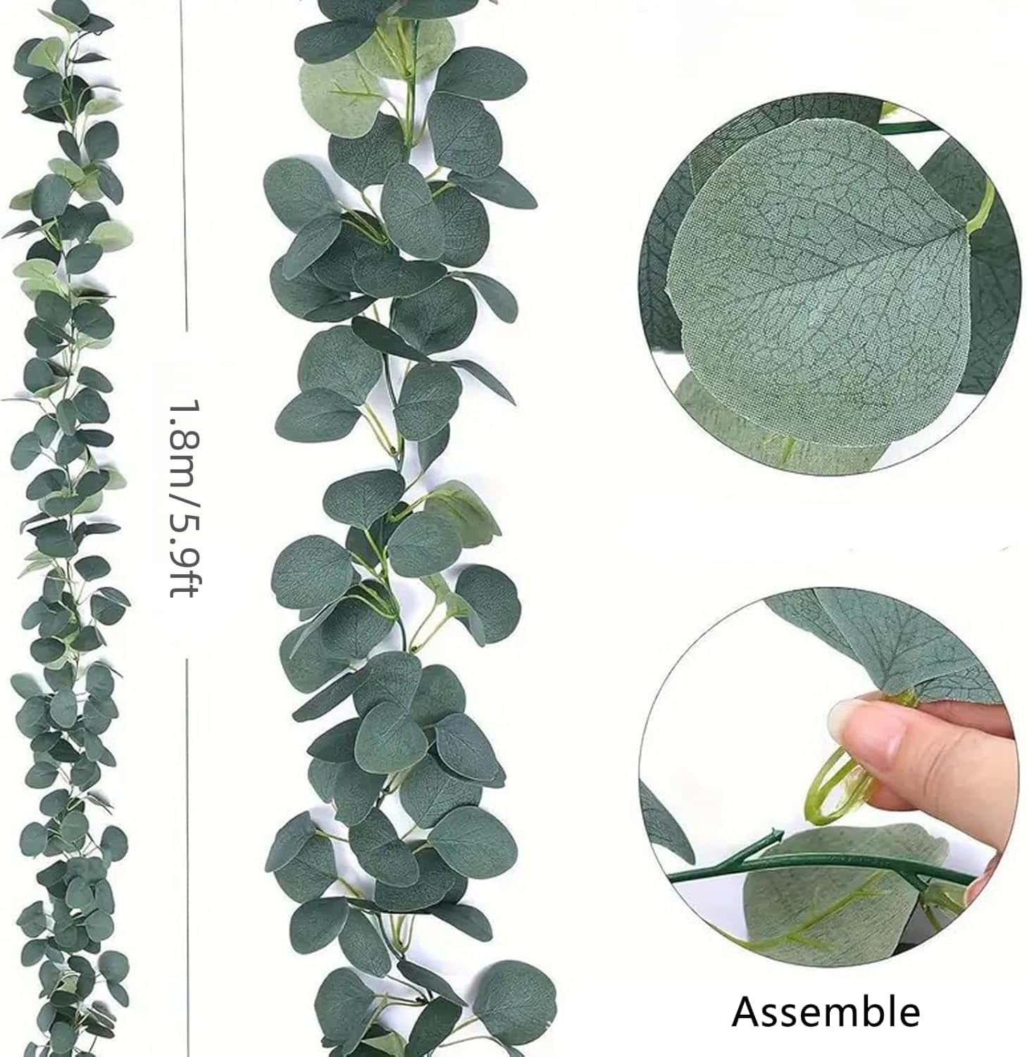 180cm Artificial Garland Eucal - огляд і ціна Eucalyptus Preserved