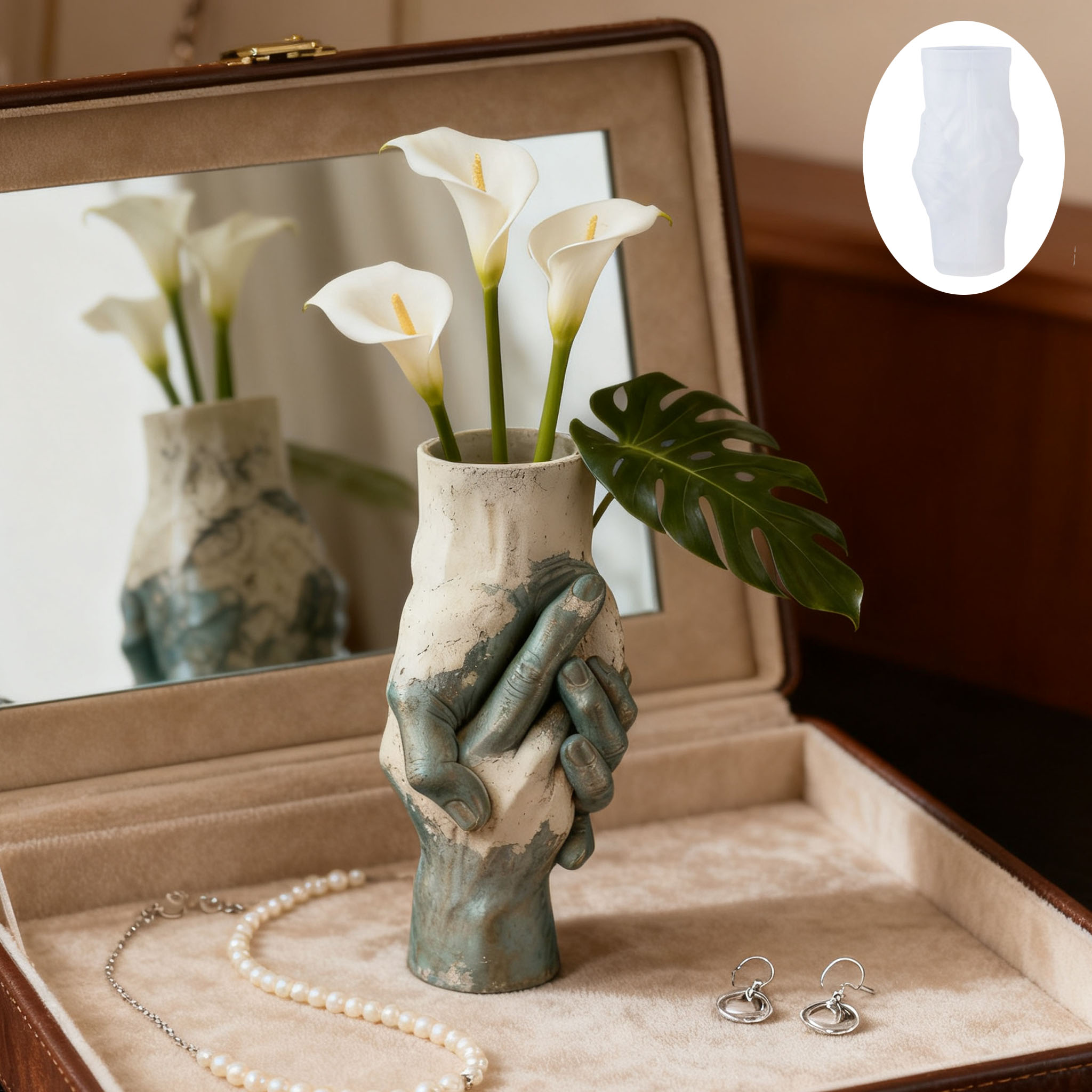 Artistic Hand-in-Hand Vase Sil - огляд і ціна Florist Supply Vases