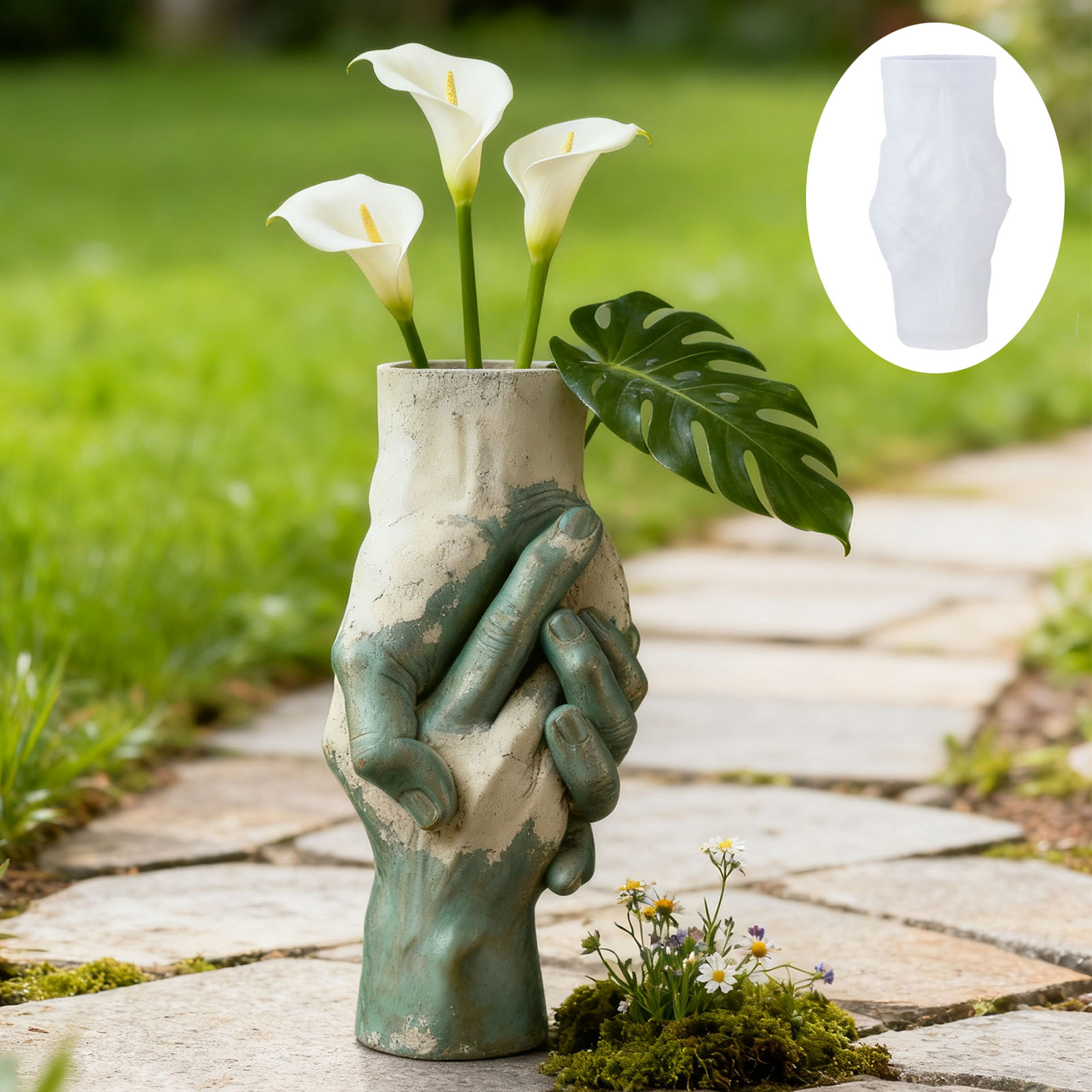Artistic Hand-in-Hand Vase Sil - огляд і ціна Florist Supply Vases