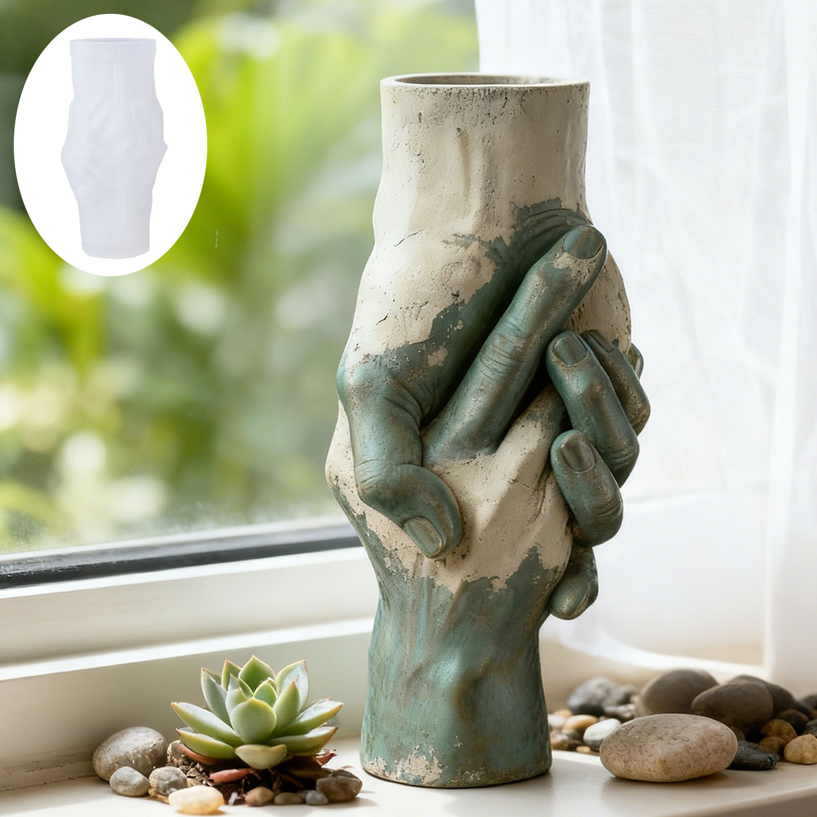 Artistic Hand-in-Hand Vase Sil - огляд і ціна Florist Supply Vases
